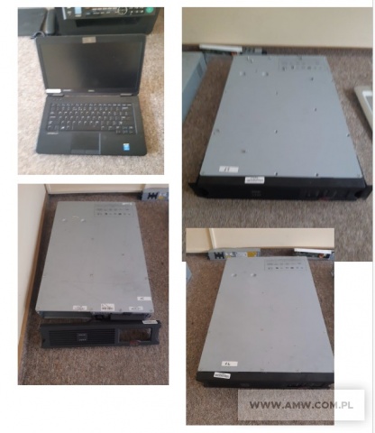 Sprzęt informatyczny (bez dysków twardych) - pakiet zawierający 24 poz. asort. (wg oddzielnego wykazu), w tym m.in.: komputery LENOVO THINKCENTRE, notebooki DELL, UPS AMC SMARTUPS itp. 
